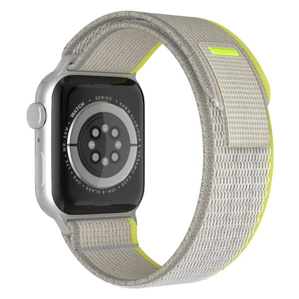 Armband Trail-Band Apple Watch 42mm/44mm/45mm/49mm - Hållbar & Komfort Vit / Gul White / Yellow