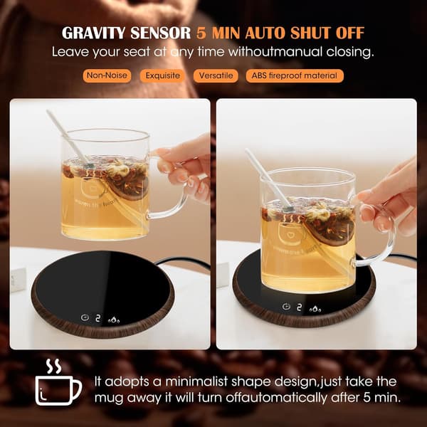 Kaffe Kopp Varmer, Smart Elektrisk Drikkekopp Varmer med Touch Teknologi og LED Display