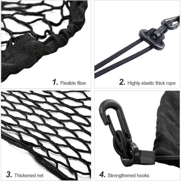 Justerbart elastisk bagasjenett i nylon for bil, SUV, varebil (27,5'' x 27,5'')