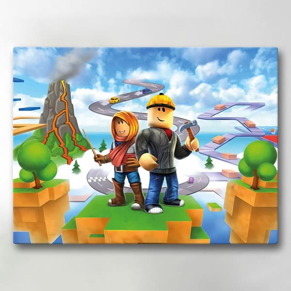 Lærredstryk / Billede - Roblox - 40x30 cm - Lærred
