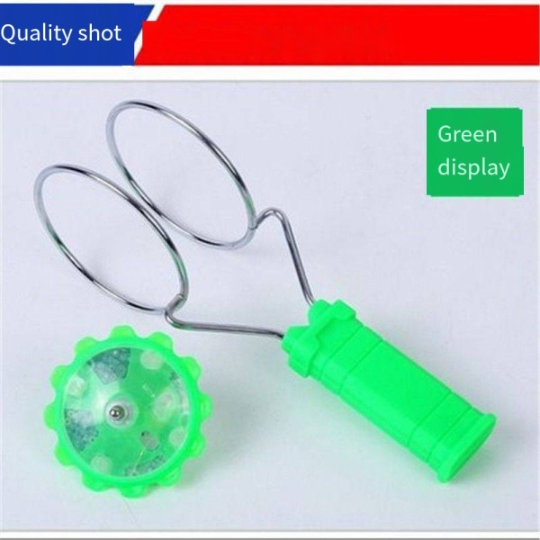 Håndtreghet roterende magisk flygende gyroskop kreativ fargerik lysende magnetisk spor barns pedagogisk stressavlastningsleketøy green