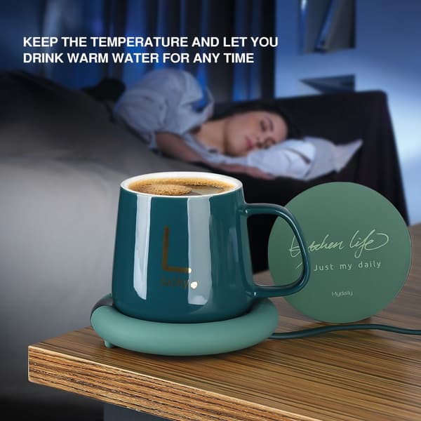 Touch Switch Kaffekoppvarmer med Rustfritt Stål Brikke