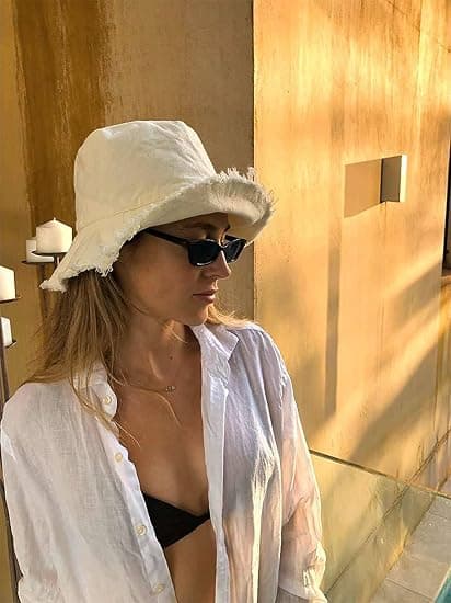 Sommarstrandhatt med bred brätte för kvinnor