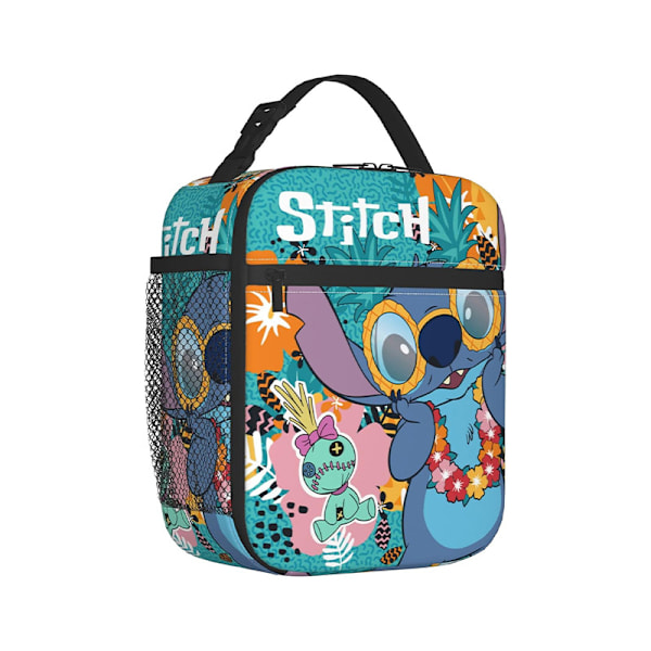 Pojkars Flickors Stitch Lunchbox Bärbar Isolerad Lunchväska Återanvändbar Isolerad Lunchbox Måltidsväska Skola Vandring Picknick LB1