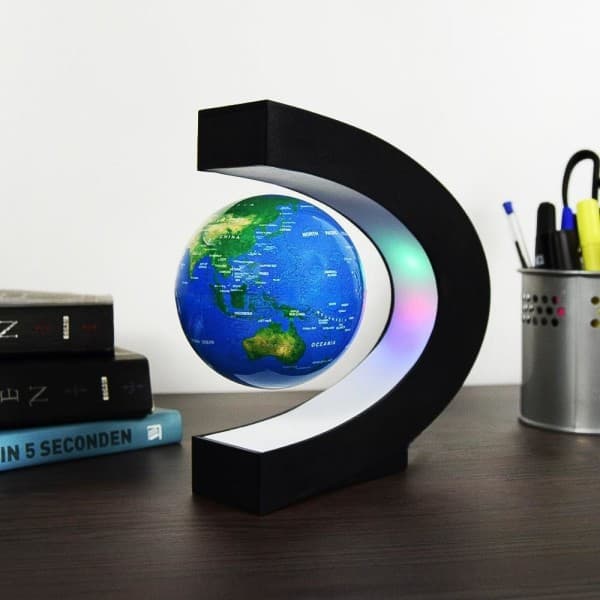 Flytende Globuslampe - LED Lamper Hvit