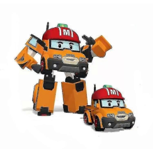 Robocar Poli Roy Transformer Robot, Transformerbar Leksaksbil, Brandbil Nödsituation Leksak, Present till Barn Truck Mark