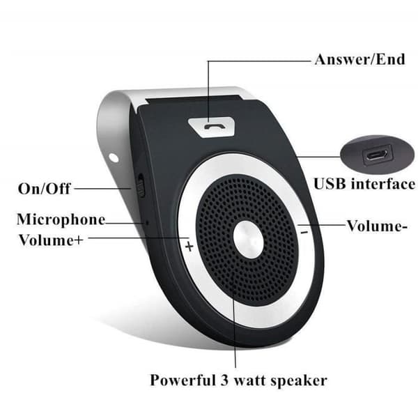 Håndsfrit sæt - Bluetooth 4.1 - Automatisk tænding - Dobbelt tilslutning - USB-oplader inkluderet