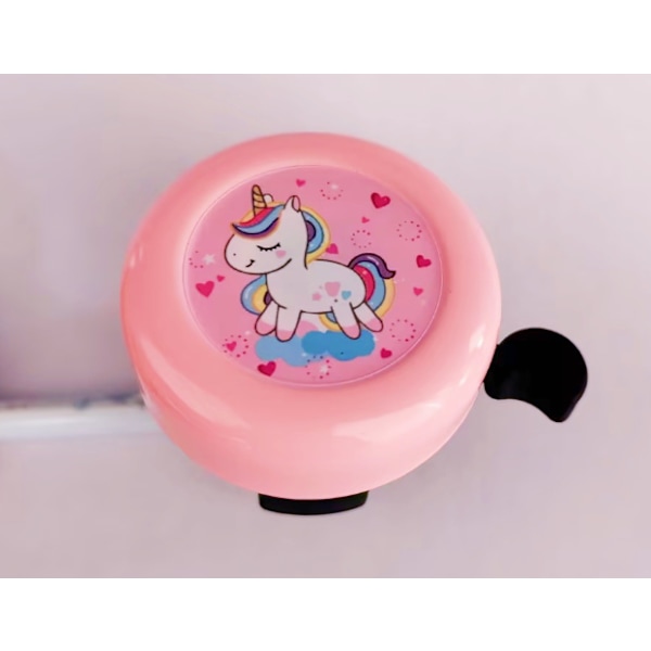 Barne-sykkelklokke for gutter og jenter, barnevogn, tegneserieklokke, super høy lyd, sterk og holdbar, sykkeltilbehør i legeringsstål Pink Pony