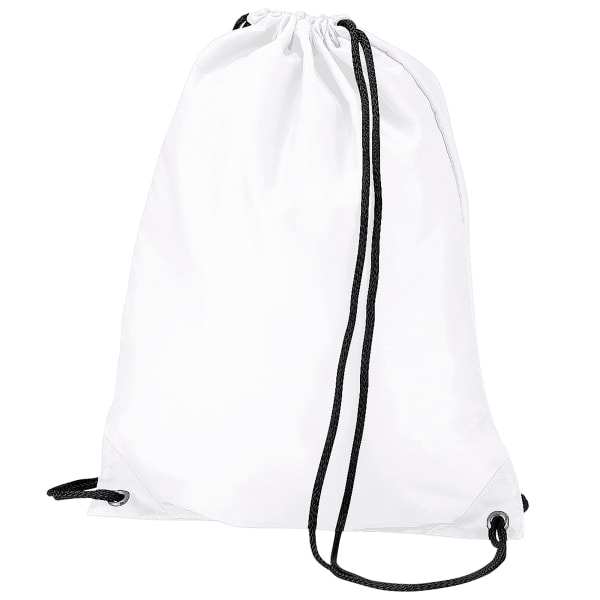 BagBase Budget Vandafvisende Sport Gymsac Snørebåndstaske (11 Hvid One Size White