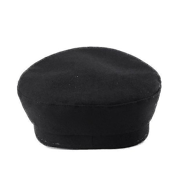 Kuskhatt svart Basker kuskdräkthatt maskerad oktagonal hatt