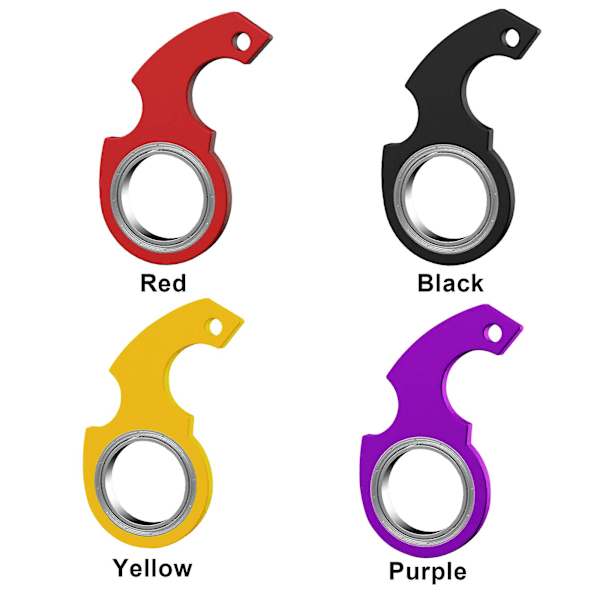 Spinner Legetøj Fidget Nøglering Hånd Stress Lindrer Anti-angst Nøgle Relief Kæder Yellow