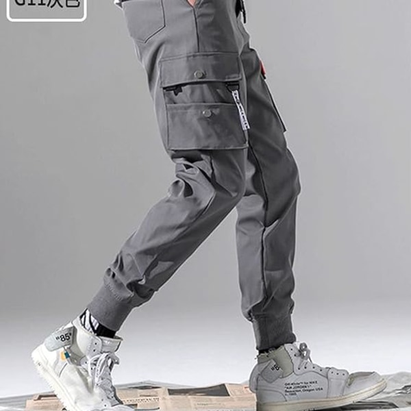 Grå promenadbyxor för män Mode joggingbyxor /XL gray XL
