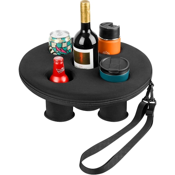 Flydende Drikkeholder til Pool | Drikkebakke til Spabad med 5 Huller | Flydende Spa-drikkebakke til Pool, Strand, Strand Fritids Kopholder