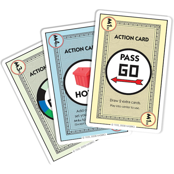 Hasbro Games Monopoly Kortspel, ett snabbspelat kortspel för 2-5 spelare, familje- och barnvänligt, lämpligt för åldrarna 8 år och uppåt Black Card