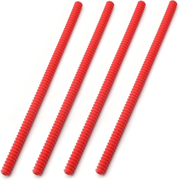 4-pack Ugnshylla Skydd, Säkerhetsskydd Brödrost Bakningskant Skydd - Fullständigt Skydd Mot Brännskador och Ärr (Röd) Red