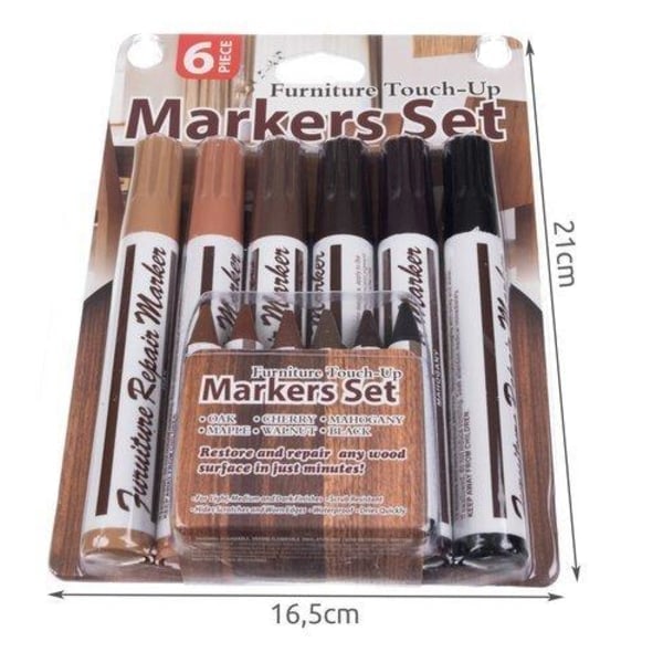 Reparationspenna för möbler och paneler - 12-pack flerfärgad