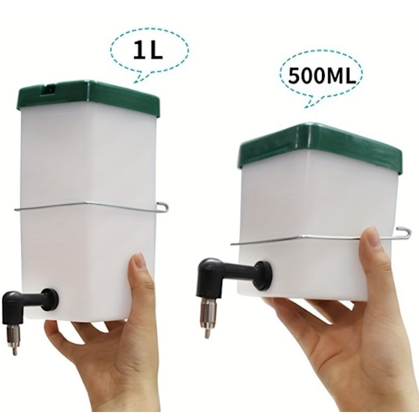 Smådjurstillbehör Kanin Hamster Vattenmatning Automatisk Dricksfontän Stor Kapacitet 1L/500ml, Lämplig för Kaniner, Marsvin, Fåglar 1000ml