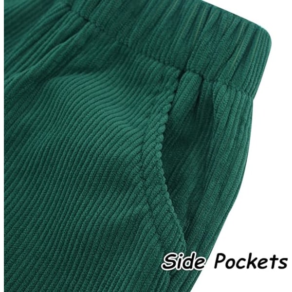Grønne vinterfløjlsbukser til drenge og piger sportsbukser 150cm green