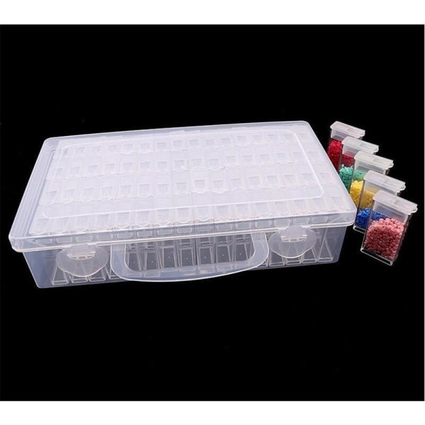 64-fack diamantmålning transparent förvaringsbox - Förvaringsbox Transparent