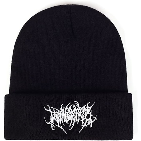 Rock-henkinen unisex-asusteet punk Harajuku streetwear talvi lämpimät hatut neulotut myssyt Black One Size