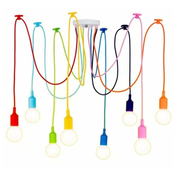 Color Sky Girl Chandelier 8 hoveder [1,5 m linjefarve] uden lyskilde vit