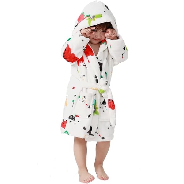 Little Dinosaur Vuxen Pojkar Flickor Hooded baby mjuk pyjamas (90-100)cm 90-100