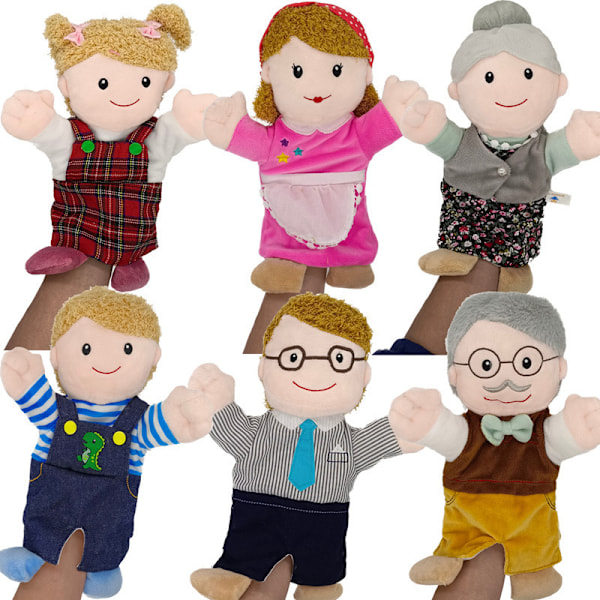 1 Pakkaus Käsinukke Perheenjäsenet Nukke Pehmeä Pehmo Käsinukke Äidille, Isälle, Pojalle, Tyttärelle ja Isovanhemmille, Vanhempi-Lapsi Peli Roolileikki Lelut Granny 30cm