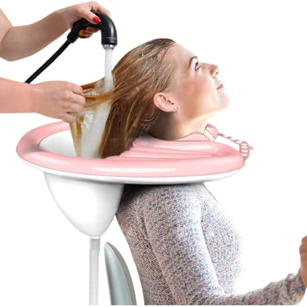 Bärbar pumpbar tvättställ, lämplig för sovrum, badrum, äldre och barn, etc. pink