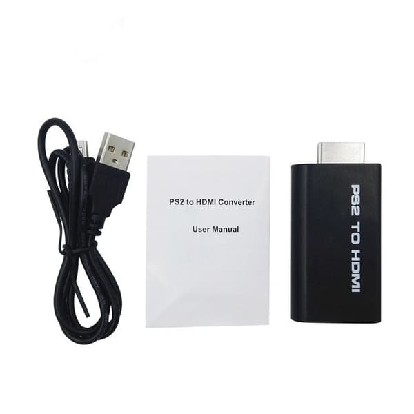 PS2 TIL HDMI, spill til HDMI, med lyd- og videokonverter