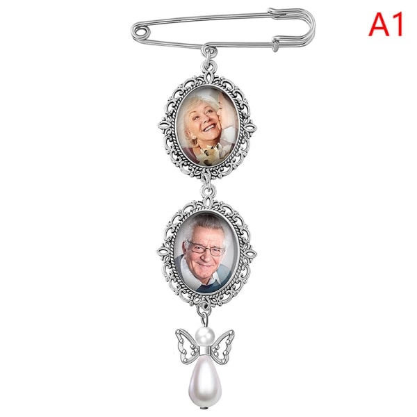 Bryllupsbuket Foto Charm DIY Pin Brosche Fremstillingssæt A1 A1