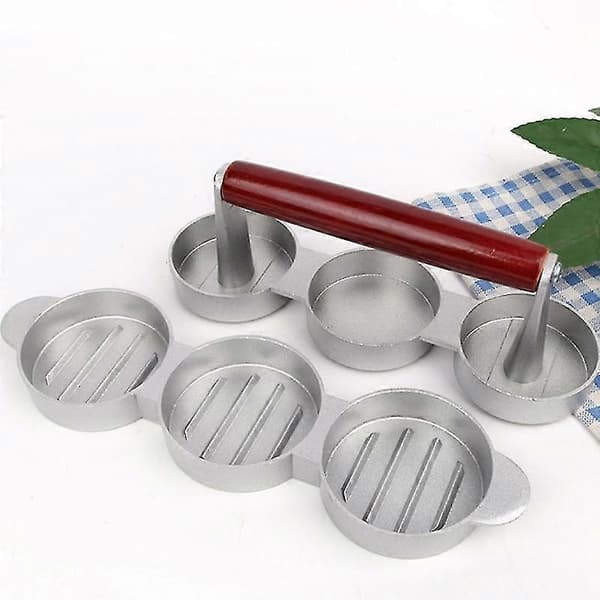 Mini Hamburgerpresser Non-stick 3 Spors Små Biffpresser Trippel Biffmaker Form Maskin Kjøtt Kitc