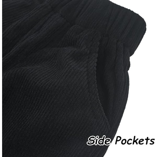 Svarte gutter og jenter vinter cordfløyelbukser sportsbukser 110cm black
