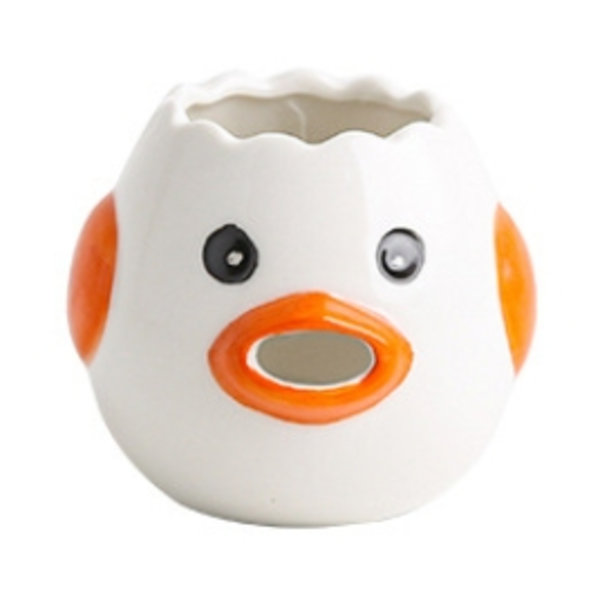 Eggeskiller, Keramisk eggeplomme hvit separator, eggehvite eggeplomme filter separator, eggextraktor verktøy, bærbare kjøkkenutstyr for baking Orange