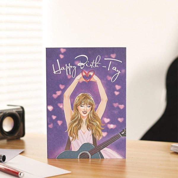 Taylor Swift bursdagskort, 3D pop-up gratulasjonskort, bursdagskort