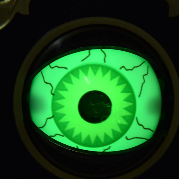 Spøgelsesdørklokke, horror animation øjenklokke, glødende blinkende spøgelseshus dørklokke, festdekoration
