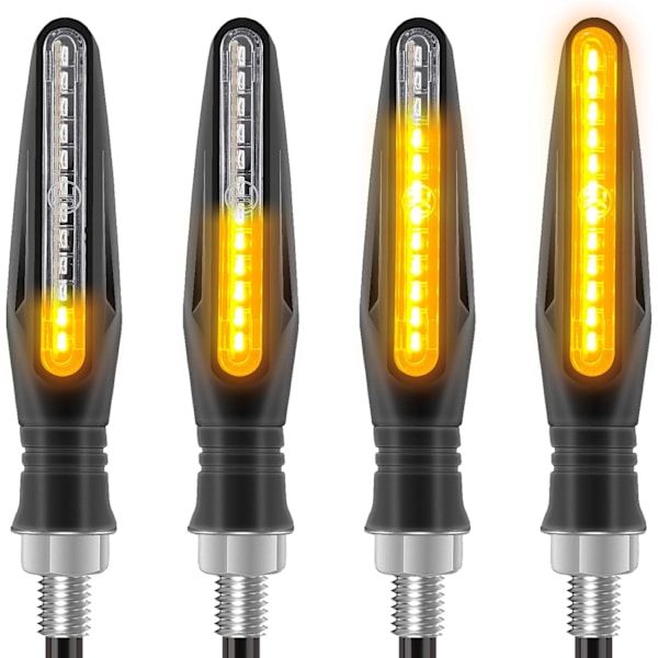 4 stk. Motorcykel Blinklys Flow Blinklys Motorcykel Blinklys 12V 12 LED Pærer til Motorcykel