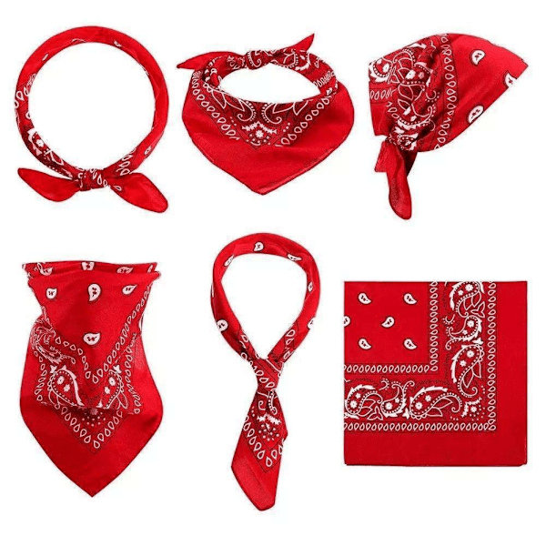 3-pack Bandana Paisley Mörkblå, Röd, Vit - 55x55 cm