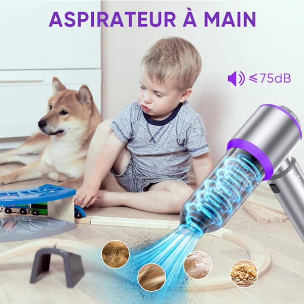 ®RisingFF Tehokas autonimuri, mini-imuri johdoton 20 000 PA, 4-in-1, 3 nopeutta, HEPA-suodattimella