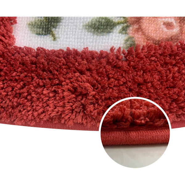 16X24 tommer blød, fluffy absorberende skridsikker måtte mikrofiber bademåtte brusemåtte dør måtte køkkenmåtte tæppe, rød 16x24inch