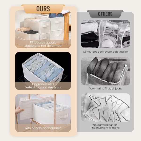 Klesboks Organizer, 7 Rom Jeans Organizer