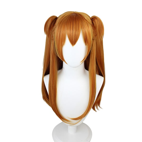 Neon Genesis Evangelion wig Asuka cos wig cross-border orange double ponytail tiger mouth clip wig