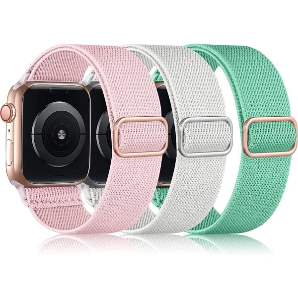 3-pak Solo Loop Sportband kompatibel med Apple Watch 3stk 9 42mm/44mm/45mm/49mm 3pcs 9 42mm/44mm/45mm/49mm