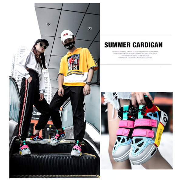 Instagram Four Seasons Fashion Week vintage board skor med sneakers par mode skor pastel 38