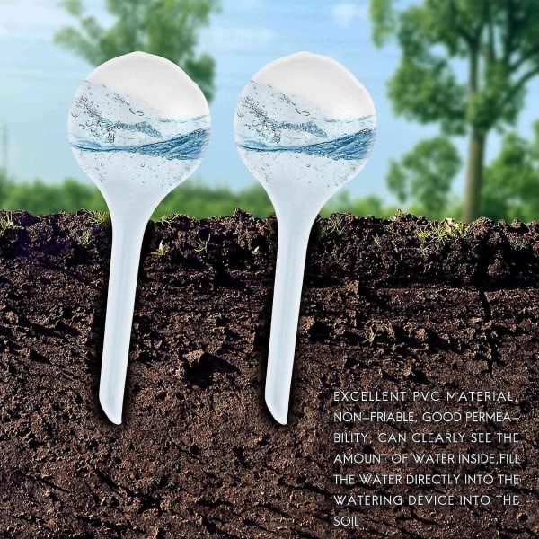12 stk. automatiske vanningskuler i plast for planter, selvvannende