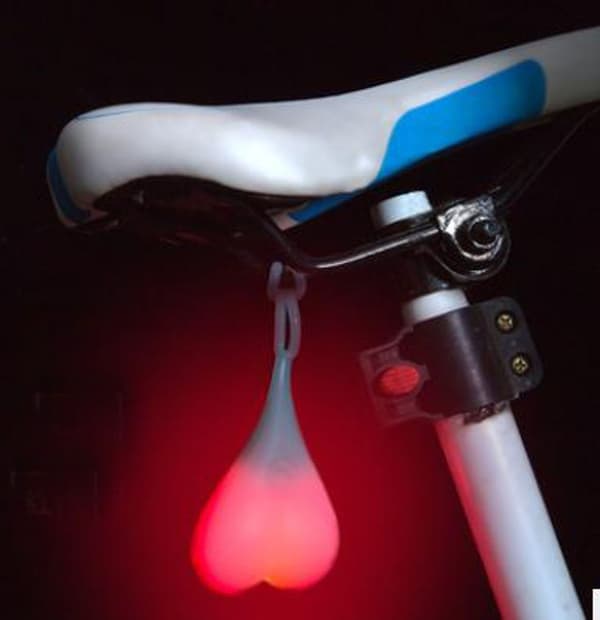Cykel Baglygte Bullet Rød Advarselslys LED Hjerteform