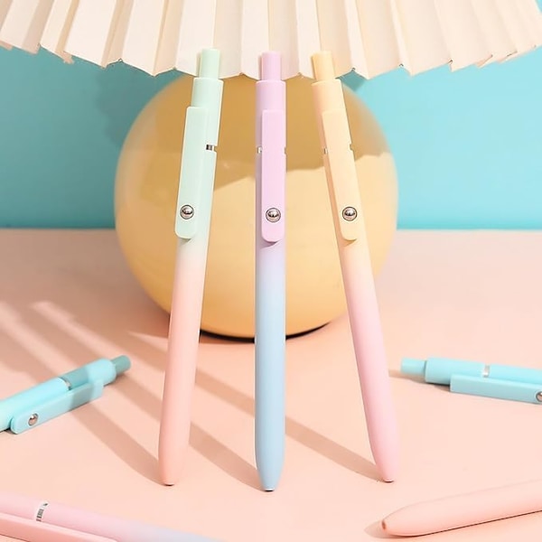 Esteettiset geeli-mustekynät, 10 hienokärkistä sujuvaa kirjoituskynää, Zanshi-gradienttivärikynät päiväkirjaan, kouluun ja toimistoon Zanshi gradient color 10pcs