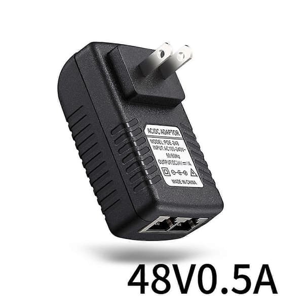 Poe-injektor strømadapter for IPC-kamera DC24V 1A EU-plugg