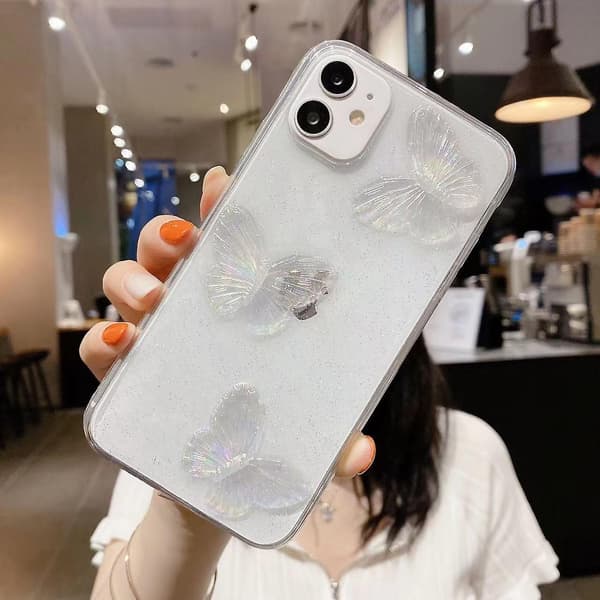 Butterfly TPU -puhelinkotelo iPhone 15 Plus -puhelimelle