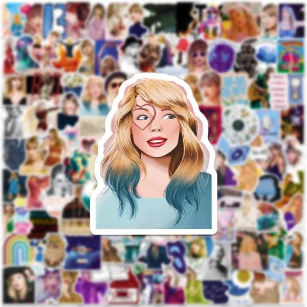 200 kpl Taylor Girl -tarra, naispuolinen poplaulaja Swift -tarrat, vedenpitävät vinyylitarrat teini-ikäisille vesipulloihin, kannettavaan