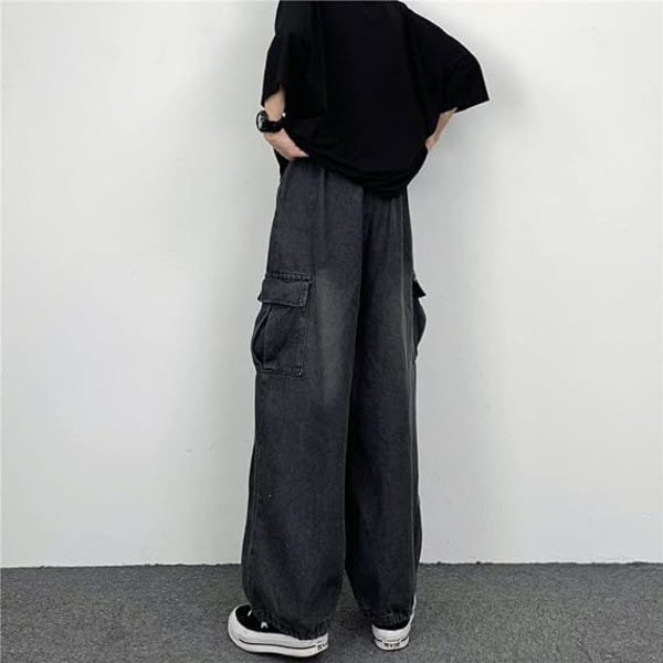 Svarta baggy jeans Damoveraller i jeans /M black M